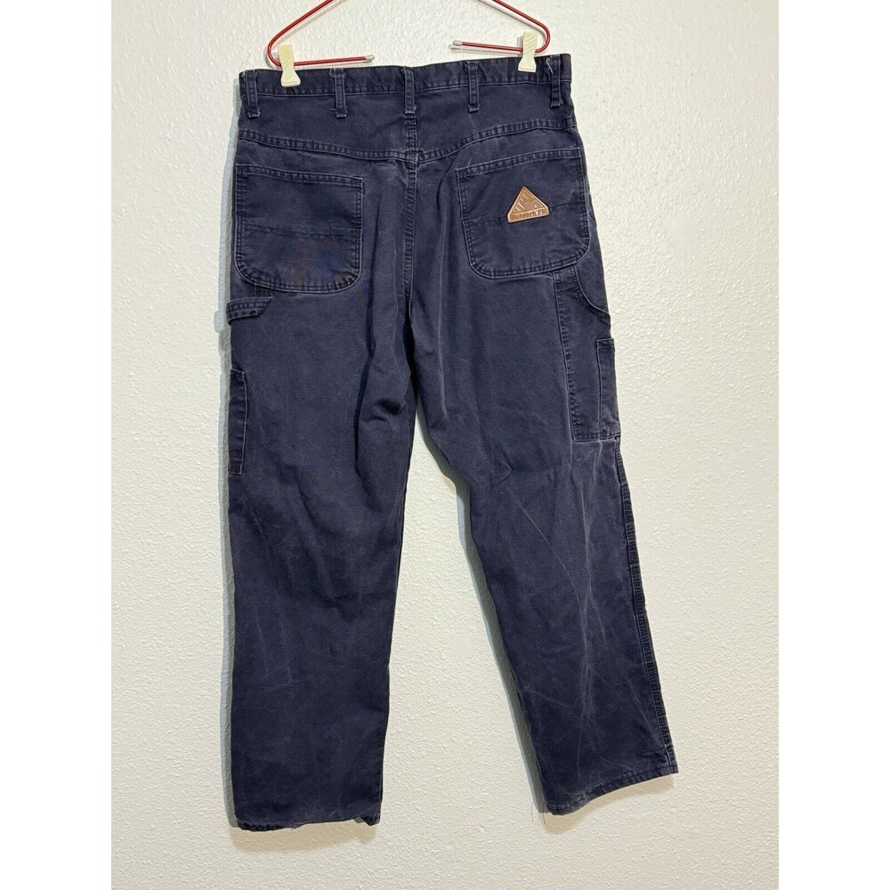 Westex Bulwark FR Work Pants Men 36X31 Blue Canvas Carpenter Flame Resistant 2